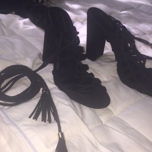 Lace up heel. Worn once